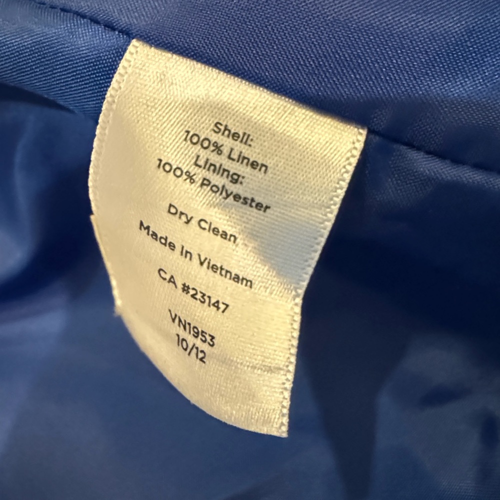 Talbots Linen Jacket 10P - Picture 7 of 9
